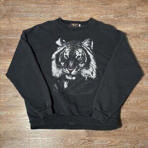 Vintage 90s Tiger Crewneck Big Cats Nature Animals Made in the USA Size Mens XL